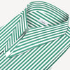 Long Pointed Collar Green and White Men Shirt 50s, 60s, 70s Vintage Dagger Collar Dress Shirt Spear Pointed Big Wide Collar Gangster Style Shirt