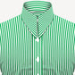 Long Pointed Collar Green and White Men Shirt 50s, 60s, 70s Vintage Dagger Collar Dress Shirt Spear Pointed Big Wide Collar Gangster Style Shirt
