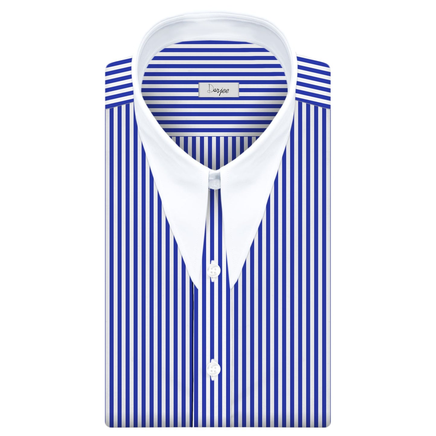 Long Pointed Collar Navy Blue and White Men Shirt 50s, 60s, 70s Vintage Dagger Collar Dress Shirt Spear Pointed Big Wide Collar Gangster Style Shirt