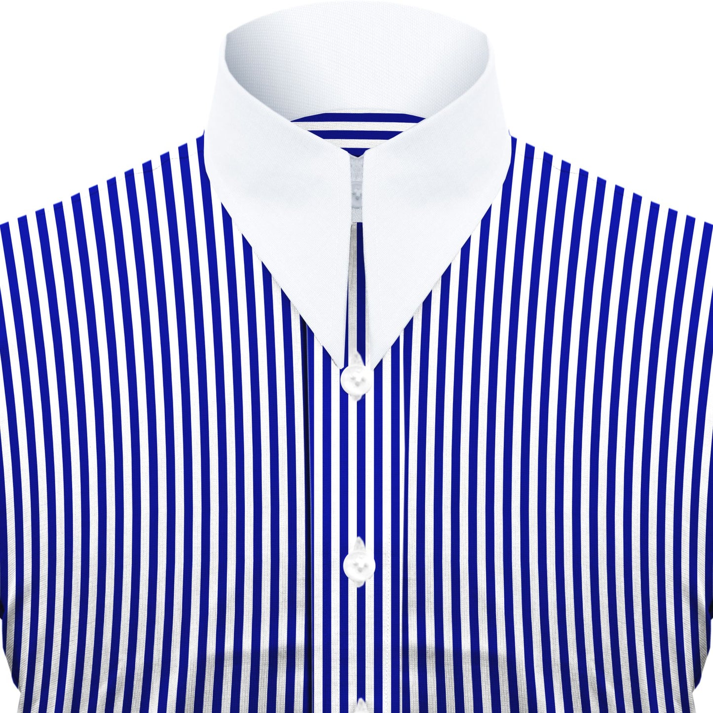 Long Pointed Collar Navy Blue and White Men Shirt 50s, 60s, 70s Vintage Dagger Collar Dress Shirt Spear Pointed Big Wide Collar Gangster Style Shirt