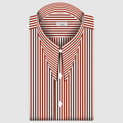 Long Pointed Collar Red and White Men Shirt 50s, 60s, 70s Vintage Dagger Collar Dress Shirt Spear Pointed Big Wide Collar Gangster Style Shirt