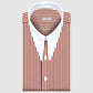 Long Pointed Collar Red and White Men Shirt 50s, 60s, 70s Vintage Dagger Collar Dress Shirt Spear Pointed Big Wide Collar Gangster Style Shirt