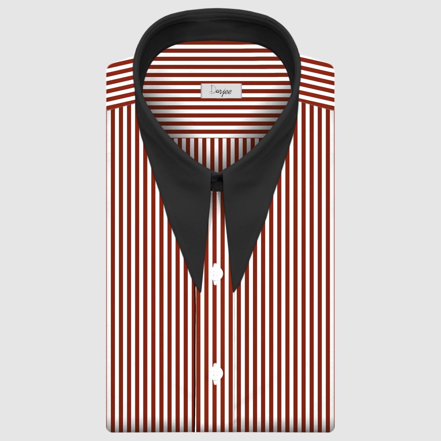 Long Pointed Collar Red and White Men Shirt 50s, 60s, 70s Vintage Dagger Collar Dress Shirt Spear Pointed Big Wide Collar Gangster Style Shirt