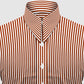Long Pointed Collar Red and White Men Shirt 50s, 60s, 70s Vintage Dagger Collar Dress Shirt Spear Pointed Big Wide Collar Gangster Style Shirt