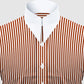 Long Pointed Collar Red and White Men Shirt 50s, 60s, 70s Vintage Dagger Collar Dress Shirt Spear Pointed Big Wide Collar Gangster Style Shirt