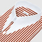 Long Pointed Collar Red and White Men Shirt 50s, 60s, 70s Vintage Dagger Collar Dress Shirt Spear Pointed Big Wide Collar Gangster Style Shirt