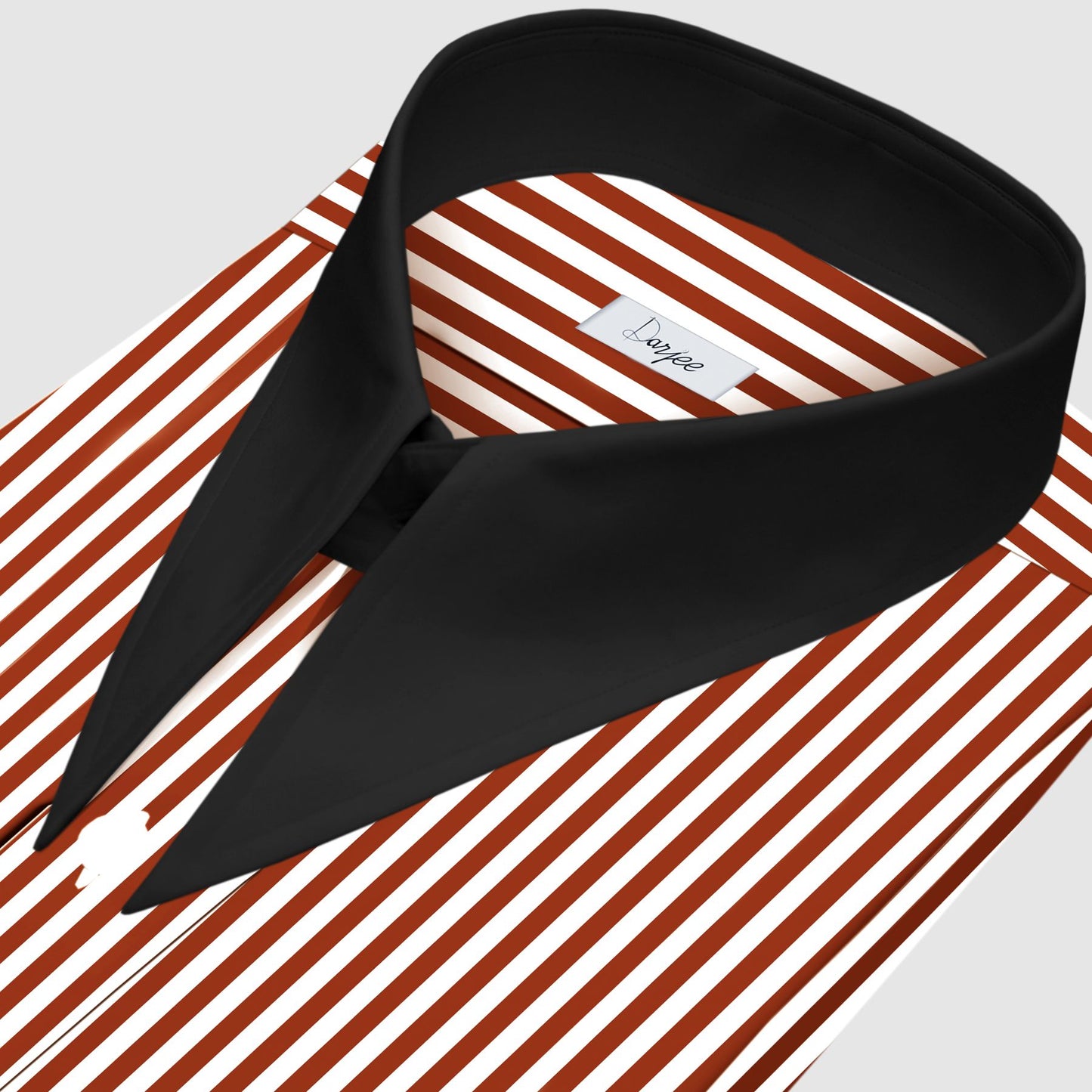 Long Pointed Collar Red and White Men Shirt 50s, 60s, 70s Vintage Dagger Collar Dress Shirt Spear Pointed Big Wide Collar Gangster Style Shirt