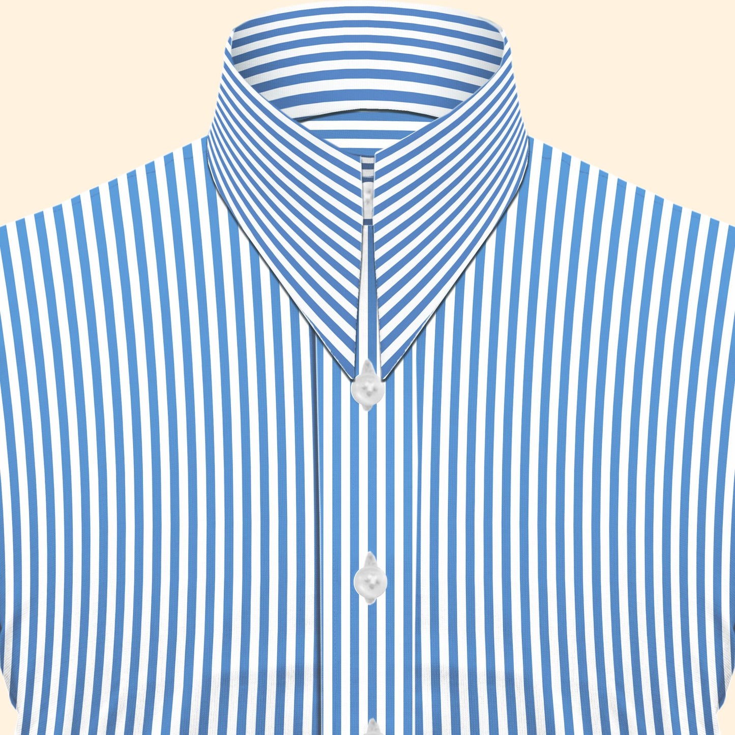 Long Pointed Collar Sky Blue and White Men Shirt 50s, 60s, 70s Vintage Dagger Collar Dress Shirt Spear Pointed Big Wide Collar Gangster Style Shirt