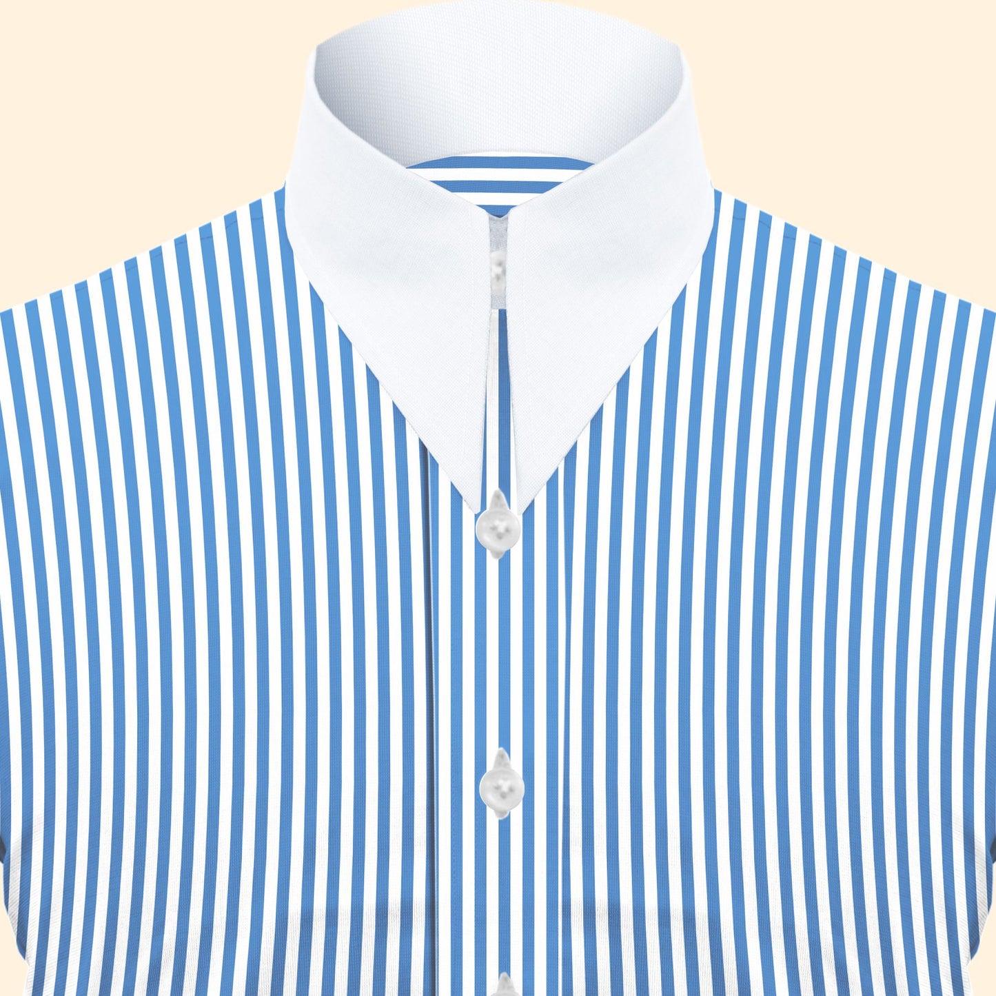 Long Pointed Collar Sky Blue and White Men Shirt 50s, 60s, 70s Vintage Dagger Collar Dress Shirt Spear Pointed Big Wide Collar Gangster Style Shirt