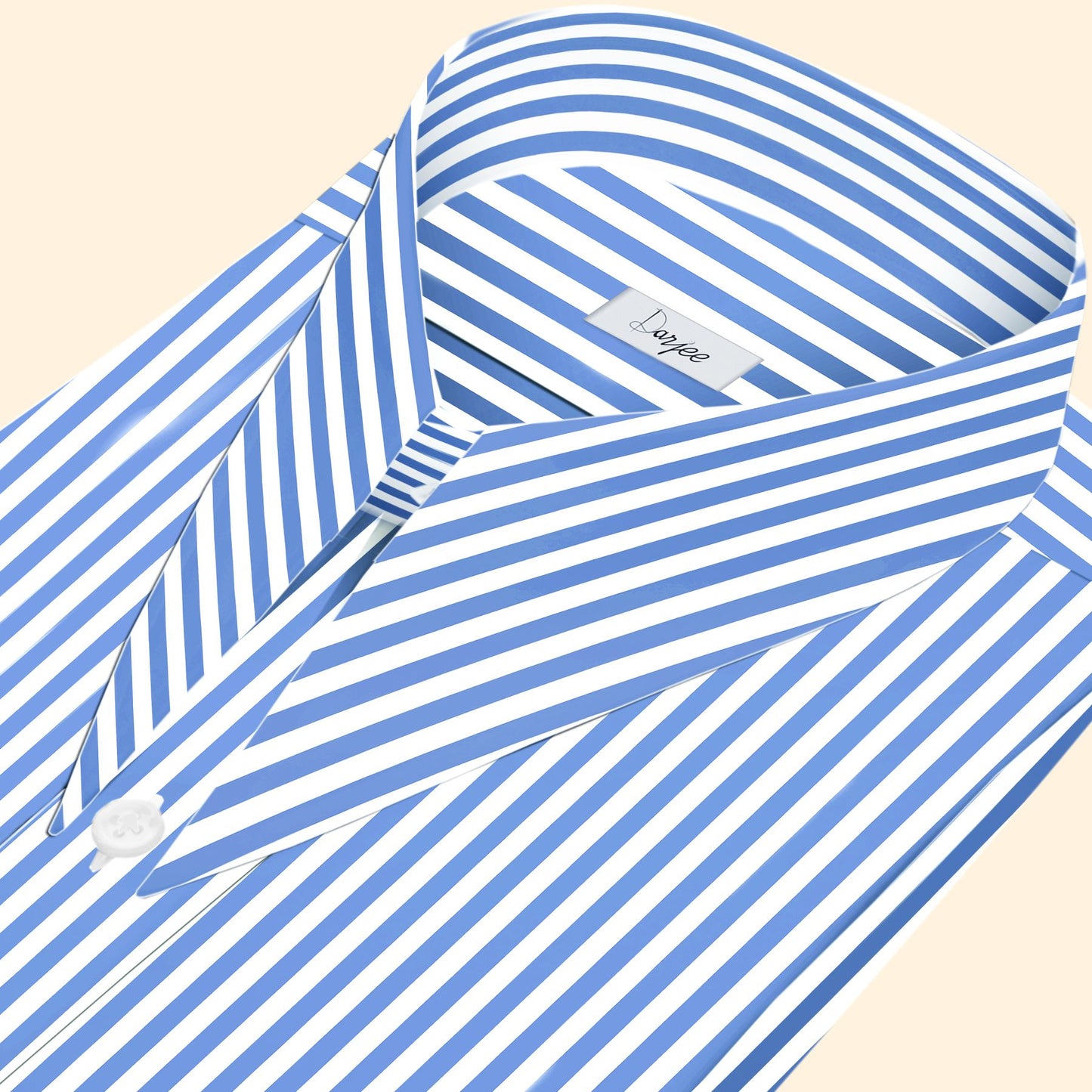 Long Pointed Collar Sky Blue and White Men Shirt 50s, 60s, 70s Vintage Dagger Collar Dress Shirt Spear Pointed Big Wide Collar Gangster Style Shirt