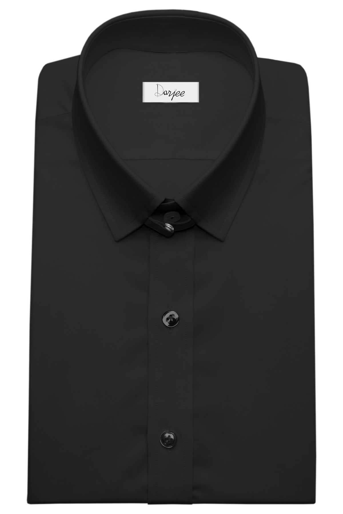 Snap Tab Collar Men's Black Dress Shirt Retro James Bond Celebrity Style Dress Classic Kent Clergy Collar Shirt Eton Loop Collar 70s 80s