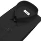 Snap Tab Collar Men's Black Dress Shirt Retro James Bond Celebrity Style Dress Classic Kent Clergy Collar Shirt Eton Loop Collar 70s 80s
