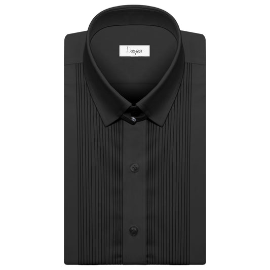 Snap Tab Collar Men's Black Dress Shirt Retro James Bond Celebrity Style Dress Classic Kent Clergy Collar Shirt Eton Loop Collar 70s 80s