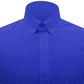 Snap Tab Collar Men's Blue Dress Shirt Retro James Bond Celebrity Style Dress Classic Kent Clergy Collar Shirt Eton Loop Collar 70s 80s