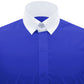 Snap Tab Collar Men's Blue Dress Shirt Retro James Bond Celebrity Style Dress Classic Kent Clergy Collar Shirt Eton Loop Collar 70s 80s