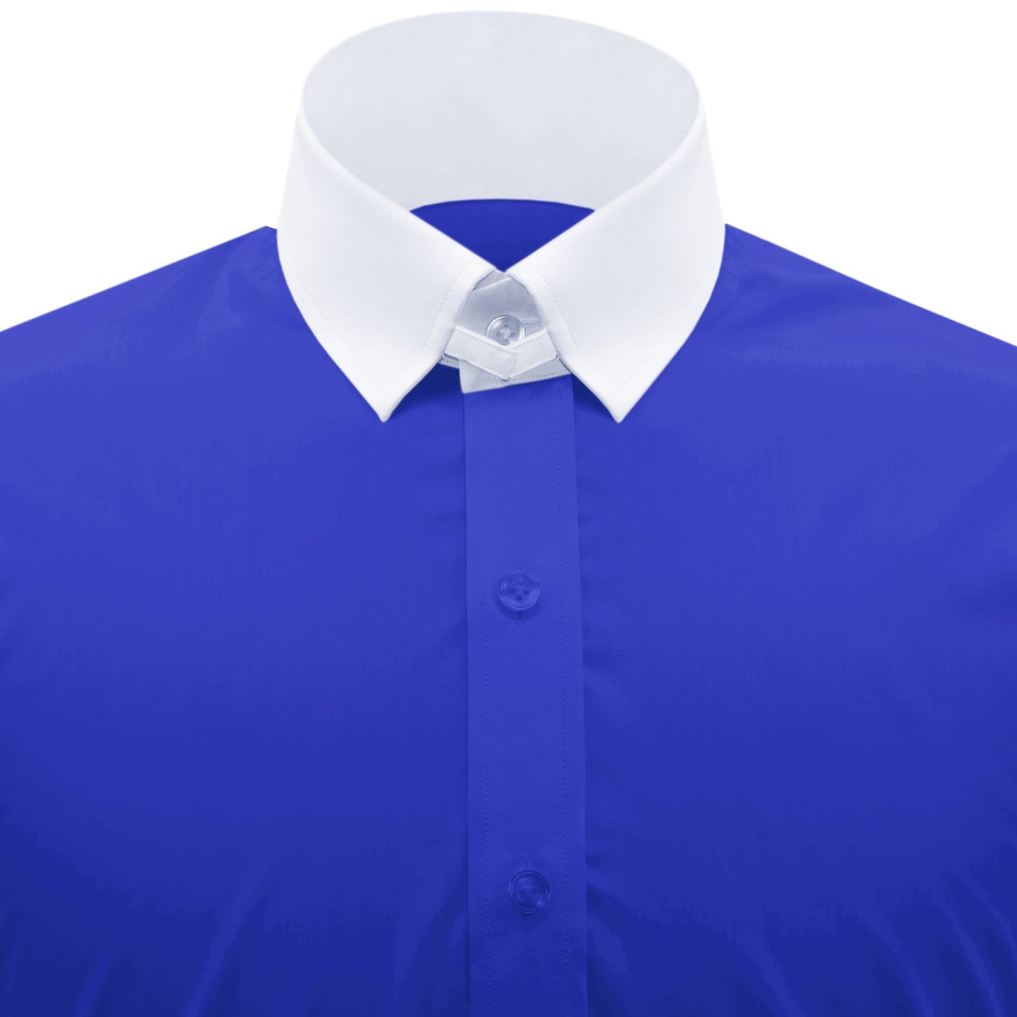 Snap Tab Collar Men's Blue Dress Shirt Retro James Bond Celebrity Style Dress Classic Kent Clergy Collar Shirt Eton Loop Collar 70s 80s