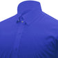 Snap Tab Collar Men's Blue Dress Shirt Retro James Bond Celebrity Style Dress Classic Kent Clergy Collar Shirt Eton Loop Collar 70s 80s