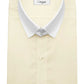 Snap Tab Collar Men's Cream Dress Shirt Retro James Bond Celebrity Style Dress Classic Kent Clergy Collar Shirt Eton Loop Collar 70s 80s