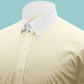 Snap Tab Collar Men's Cream Dress Shirt Retro James Bond Celebrity Style Dress Classic Kent Clergy Collar Shirt Eton Loop Collar 70s 80s