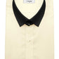 Snap Tab Collar Men's Cream Dress Shirt Retro James Bond Celebrity Style Dress Classic Kent Clergy Collar Shirt Eton Loop Collar 70s 80s