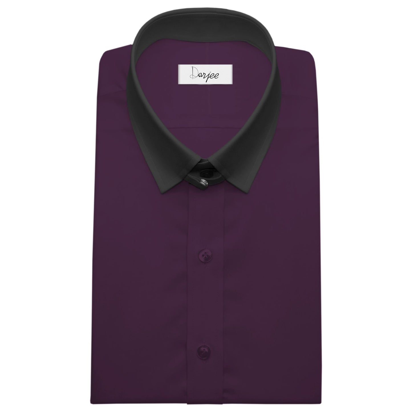 Snap Tab Collar Men's Dark Lilac Dress Shirt Retro James Bond Celebrity Style Dress Classic Kent Clergy Collar Shirt Eton Loop Collar 70s 80s