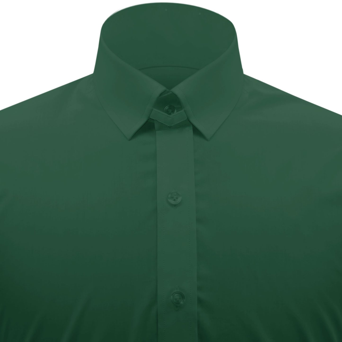 Snap Tab Collar Men's Green Dress Shirt Retro James Bond Celebrity Style Dress Classic Kent Clergy Collar Shirt Eton Loop Collar 70s 80s