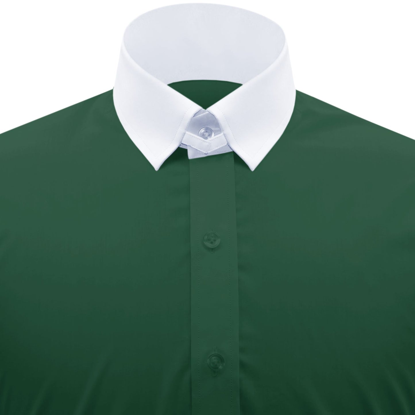 Snap Tab Collar Men's Green Dress Shirt Retro James Bond Celebrity Style Dress Classic Kent Clergy Collar Shirt Eton Loop Collar 70s 80s