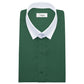 Snap Tab Collar Men's Green Dress Shirt Retro James Bond Celebrity Style Dress Classic Kent Clergy Collar Shirt Eton Loop Collar 70s 80s