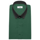 Snap Tab Collar Men's Green Dress Shirt Retro James Bond Celebrity Style Dress Classic Kent Clergy Collar Shirt Eton Loop Collar 70s 80s