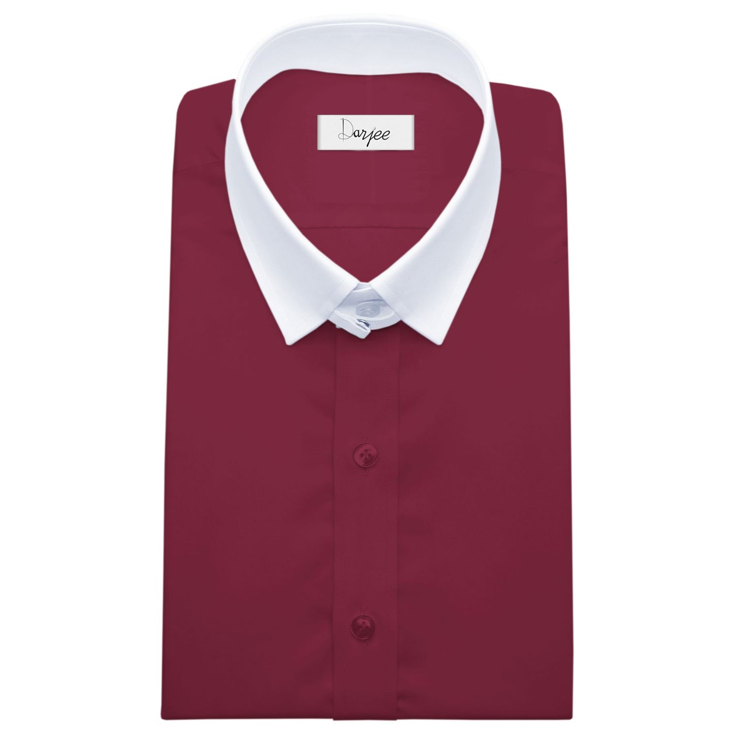 Snap Tab Collar Men's Maroon Dress Shirt Retro James Bond Celebrity Style Dress Classic Kent Clergy Collar Shirt Eton Loop Collar 70s 80s