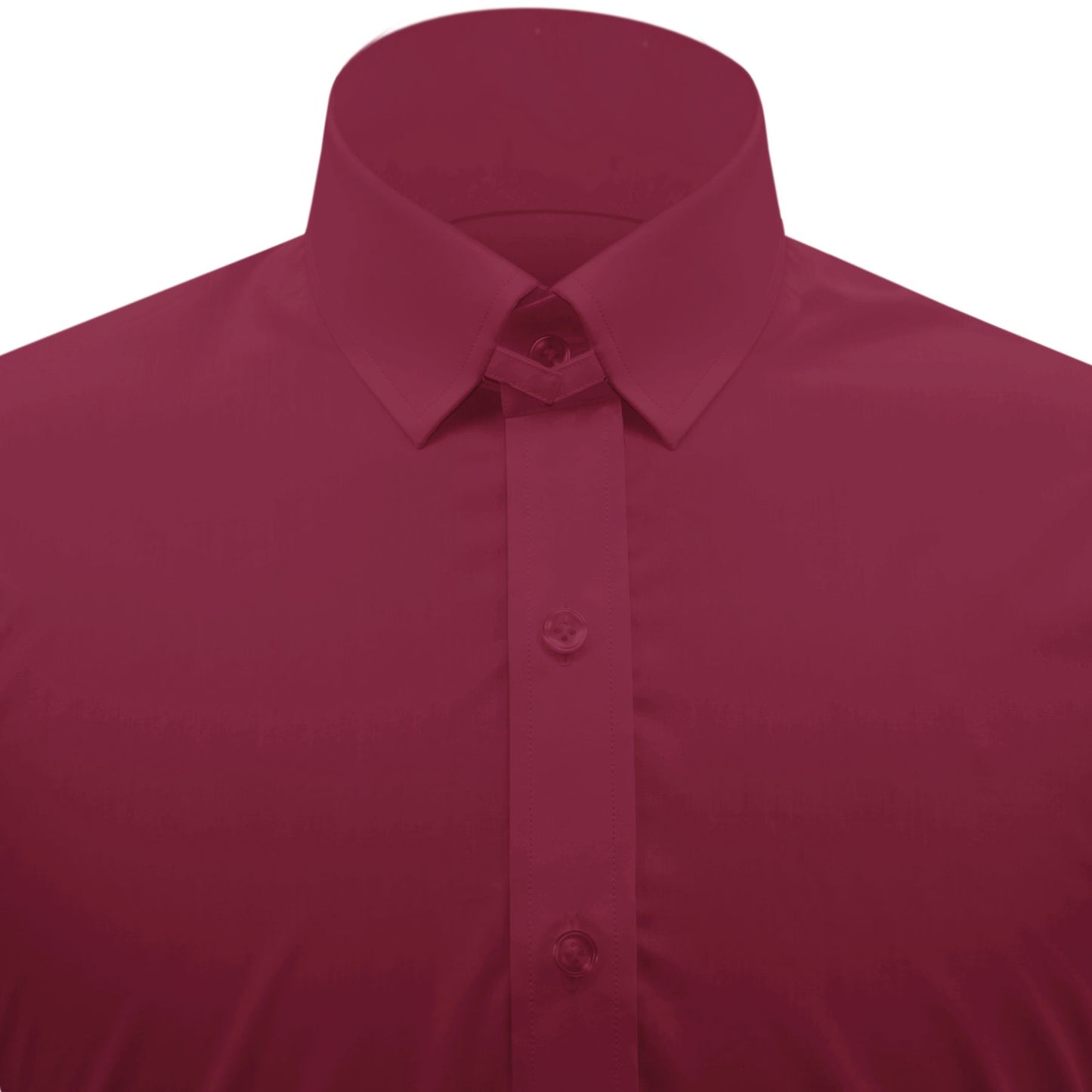 Snap Tab Collar Men's Maroon Dress Shirt Retro James Bond Celebrity Style Dress Classic Kent Clergy Collar Shirt Eton Loop Collar 70s 80s
