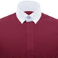 Snap Tab Collar Men's Maroon Dress Shirt Retro James Bond Celebrity Style Dress Classic Kent Clergy Collar Shirt Eton Loop Collar 70s 80s