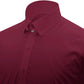 Snap Tab Collar Men's Maroon Dress Shirt Retro James Bond Celebrity Style Dress Classic Kent Clergy Collar Shirt Eton Loop Collar 70s 80s