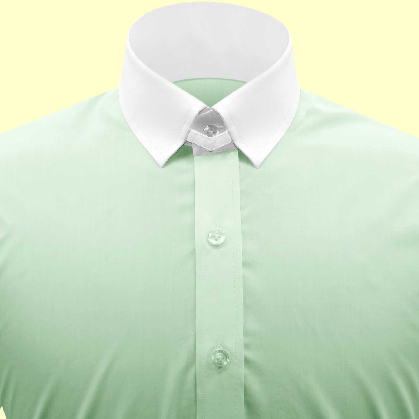 Snap Tab Collar Men's Mint Green Dress Shirt Retro James Bond Celebrity Style Dress Classic Kent Clergy Collar Shirt Eton Loop Collar 70s 80s