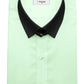 Snap Tab Collar Men's Mint Green Dress Shirt Retro James Bond Celebrity Style Dress Classic Kent Clergy Collar Shirt Eton Loop Collar 70s 80s