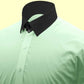 Snap Tab Collar Men's Mint Green Dress Shirt Retro James Bond Celebrity Style Dress Classic Kent Clergy Collar Shirt Eton Loop Collar 70s 80s