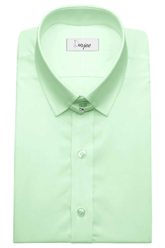 Snap Tab Collar Men's Mint Green Dress Shirt Retro James Bond Celebrity Style Dress Classic Kent Clergy Collar Shirt Eton Loop Collar 70s 80s