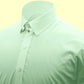 Snap Tab Collar Men's Mint Green Dress Shirt Retro James Bond Celebrity Style Dress Classic Kent Clergy Collar Shirt Eton Loop Collar 70s 80s