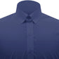 Snap Tab Collar Men's Navy Blue Dress Shirt Retro James Bond Celebrity Style Dress Classic Kent Clergy Collar Shirt Eton Loop Collar 70s 80s
