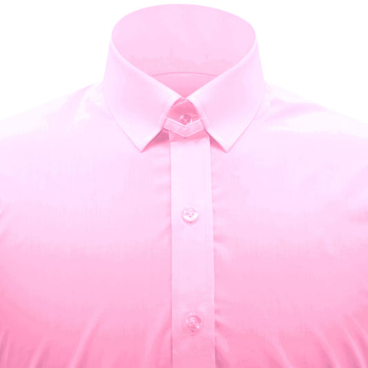 Snap Tab Collar Men's Pink Dress Shirt Retro James Bond Celebrity Style Dress Classic Kent Clergy Collar Shirt Eton Loop Collar 70s 80s