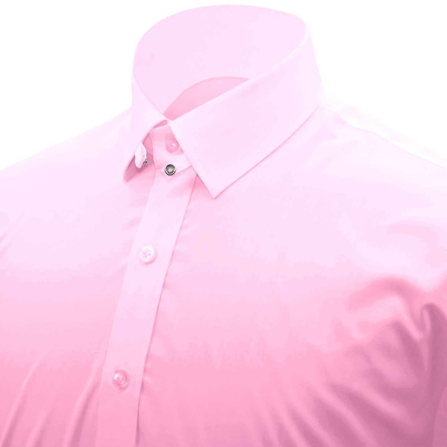 Snap Tab Collar Men's Pink Dress Shirt Retro James Bond Celebrity Style Dress Classic Kent Clergy Collar Shirt Eton Loop Collar 70s 80s