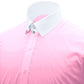 Snap Tab Collar Men's Pink Dress Shirt Retro James Bond Celebrity Style Dress Classic Kent Clergy Collar Shirt Eton Loop Collar 70s 80s