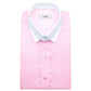 Snap Tab Collar Men's Pink Dress Shirt Retro James Bond Celebrity Style Dress Classic Kent Clergy Collar Shirt Eton Loop Collar 70s 80s