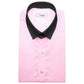 Snap Tab Collar Men's Pink Dress Shirt Retro James Bond Celebrity Style Dress Classic Kent Clergy Collar Shirt Eton Loop Collar 70s 80s