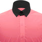 Snap Tab Collar Men's Rose Pink Dress Shirt Retro James Bond Celebrity Style Dress Classic Kent Clergy Collar Shirt Eton Loop Collar 70s 80s