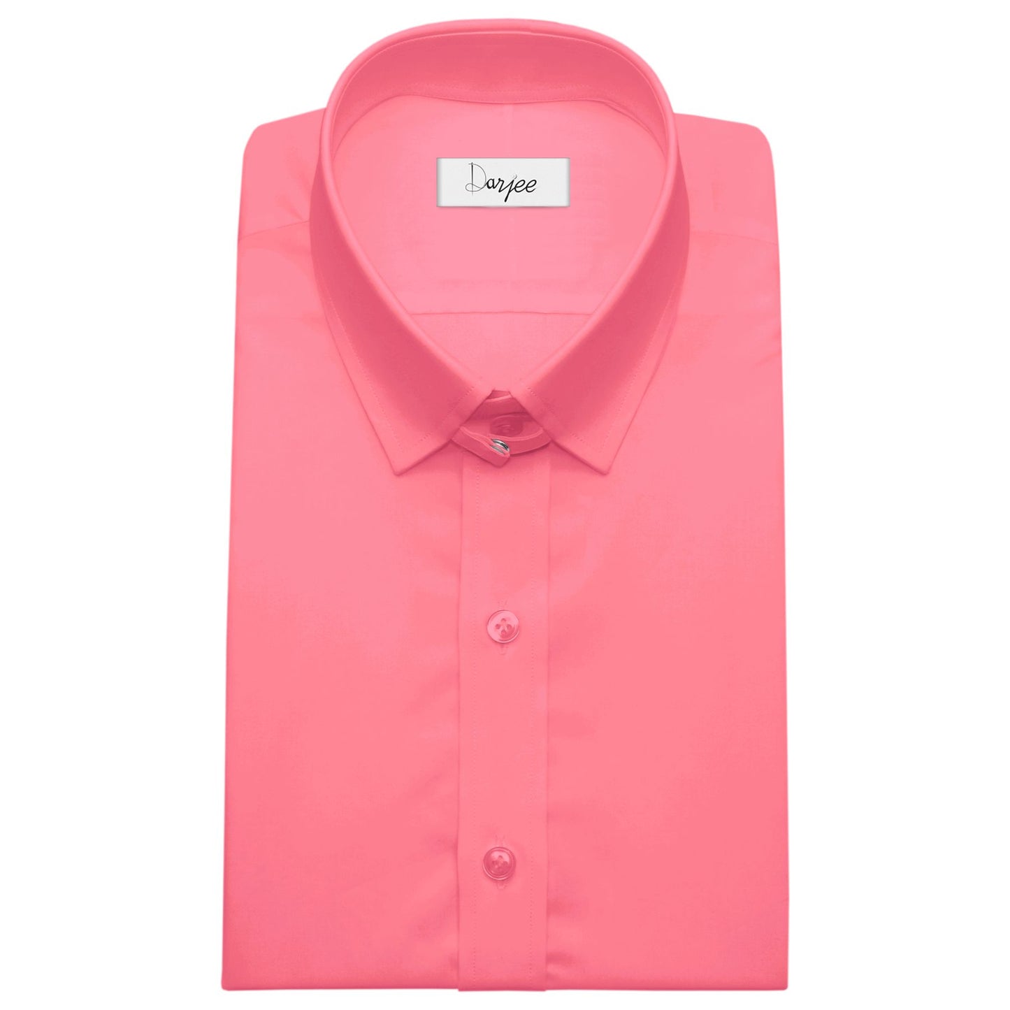 Snap Tab Collar Men's Rose Pink Dress Shirt Retro James Bond Celebrity Style Dress Classic Kent Clergy Collar Shirt Eton Loop Collar 70s 80s