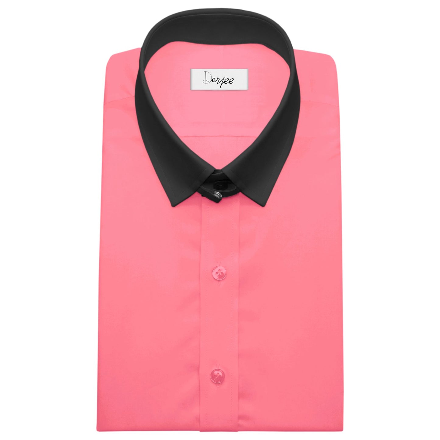 Snap Tab Collar Men's Rose Pink Dress Shirt Retro James Bond Celebrity Style Dress Classic Kent Clergy Collar Shirt Eton Loop Collar 70s 80s