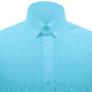 Snap Tab Collar Men's Sea Blue  Dress Shirt Retro James Bond Celebrity Style Dress Classic Kent Clergy Collar Shirt Eton Loop Collar 70s 80s