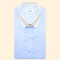 Snap Tab Collar Men's Sky Blue  Dress Shirt Retro James Bond Celebrity Style Dress Classic Kent Clergy Collar Shirt Eton Loop Collar 70s 80s