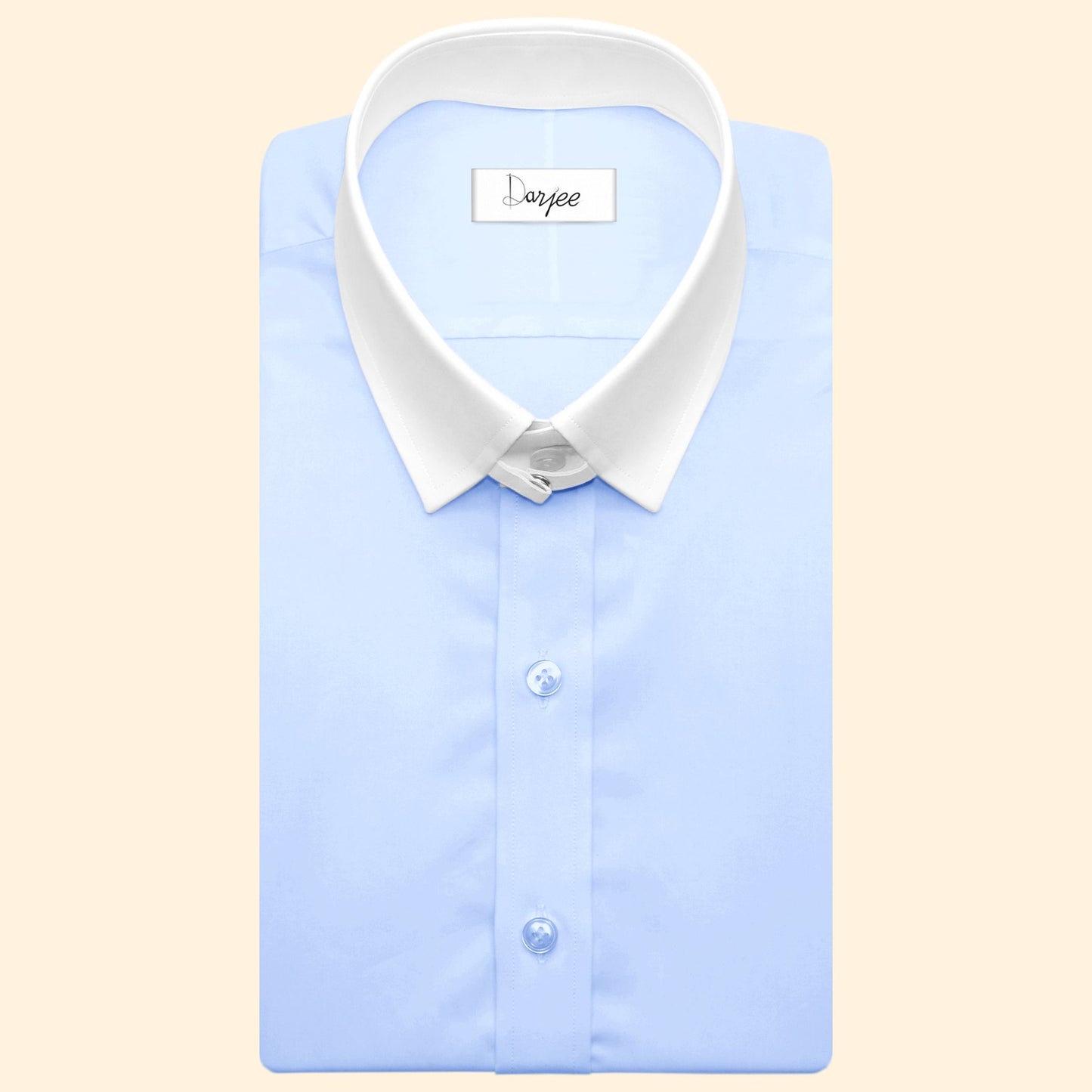 Snap Tab Collar Men's Sky Blue  Dress Shirt Retro James Bond Celebrity Style Dress Classic Kent Clergy Collar Shirt Eton Loop Collar 70s 80s